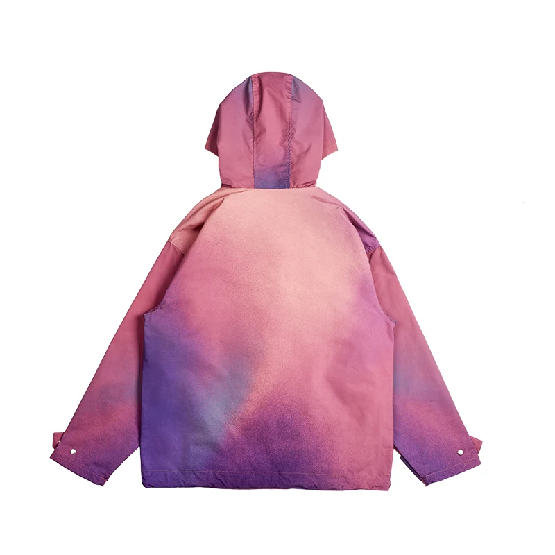 Красочный пуловер куртка мужская толстовка с капюшоном градиент рампы длинным