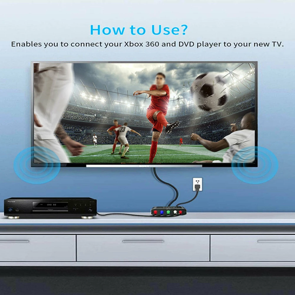 Кабель-преобразователь Ypbpr + цифровой коаксиальный аудио в HDMI стерео выход для wii