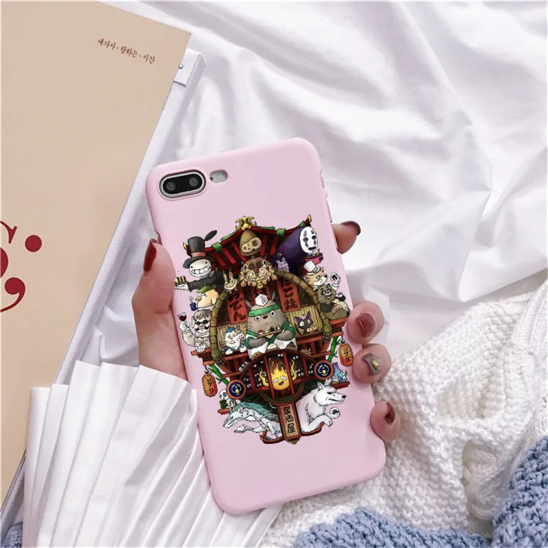 Bonito Тоторо, гибли Аниме Миядзаки Viagem de Chihiro Kaonashi Мягкий ТПУ Caso de Telefone кларо Para iPhone 7 8 Plus 6 5 Max 4