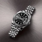 Часы наручные CADISEN Мужские механические, брендовые Роскошные автоматические, чёрные с датой, 2021