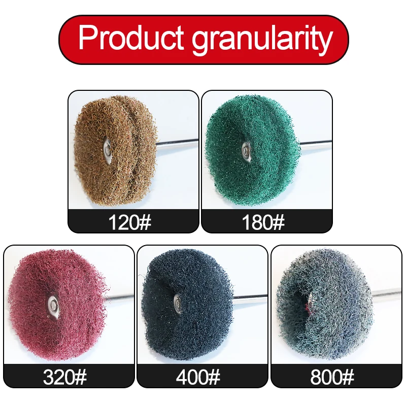 Абразивная щетка для мини-дрели нейлоновый Полировочный диск с хвостовиком 3 мм