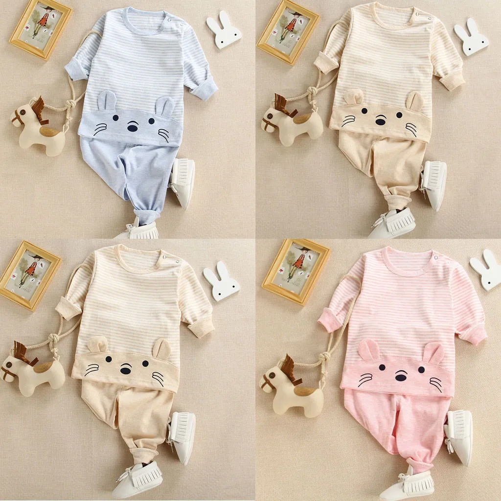 Зимняя одежда для маленьких мальчиков и девочек пижама с длинными рукавами