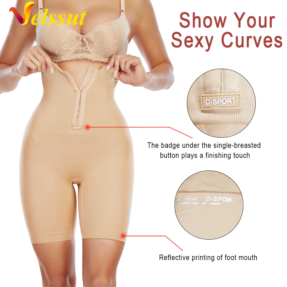 Velssut Women High Waist Butt Lifter Tummy Control Panties Body Shapewear Slimming Pants Waist Trainer Body Shaper Shapewear