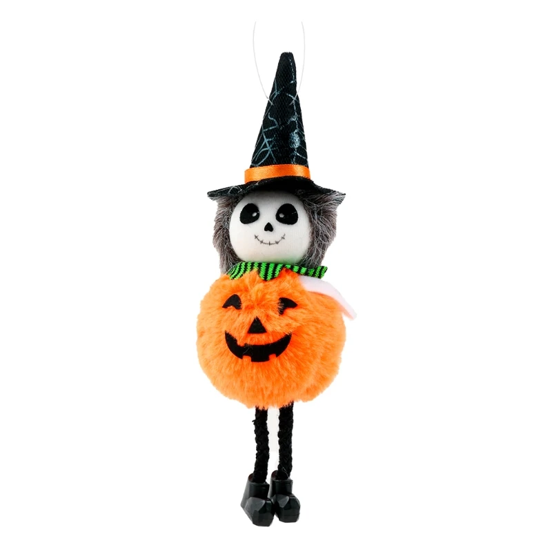 

R7RC Halloween Smiley Pumpkin Gnome Doll Pendant Cute Cartoon Ghost Dwarf Elf Hanging Ornament Home Decor Festive Party