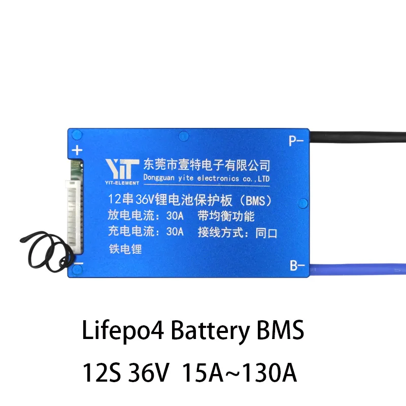 Плата защиты аккумуляторов 12S 36 в BMS Lifepo4 Balanece водонепроницаемый контроль темпа DIY