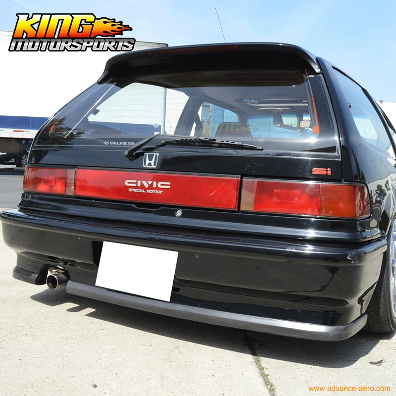 Подходит для 88 91 Honda Civic EF9 2DR 3DR Hatchback IK Style задний бампер спойлер PU Global бесплатная