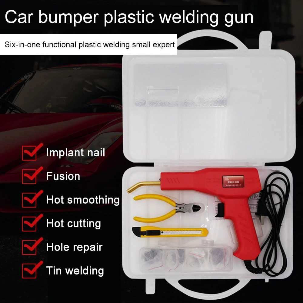 

50W Car Bumper Repair Welding Gun Welder Hot Stapler Hot Staplers Soldering Iron Set Welding Machin Kit Welding Repairing Tool