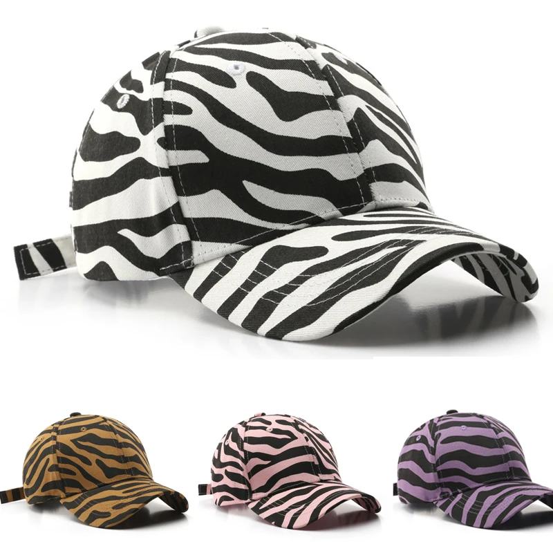 

Baseball Cap for Men Outdoor Casual Caps Cotton Breathable Hat Zebra Stripes Sport Women's Hats Korean Trendy Printing Sunhats