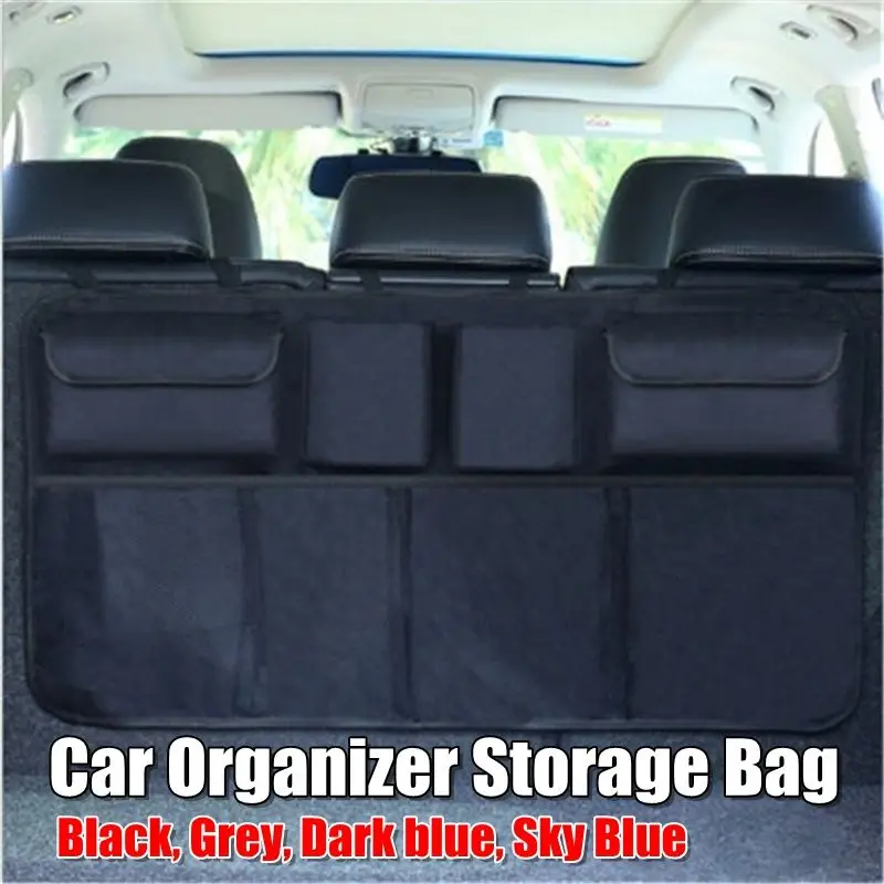 

Сумка для хранения на заднем сиденье автомобиля Органайзер Регулируемая сетка большой емкости универсальные органайзеры на спинку сидень...