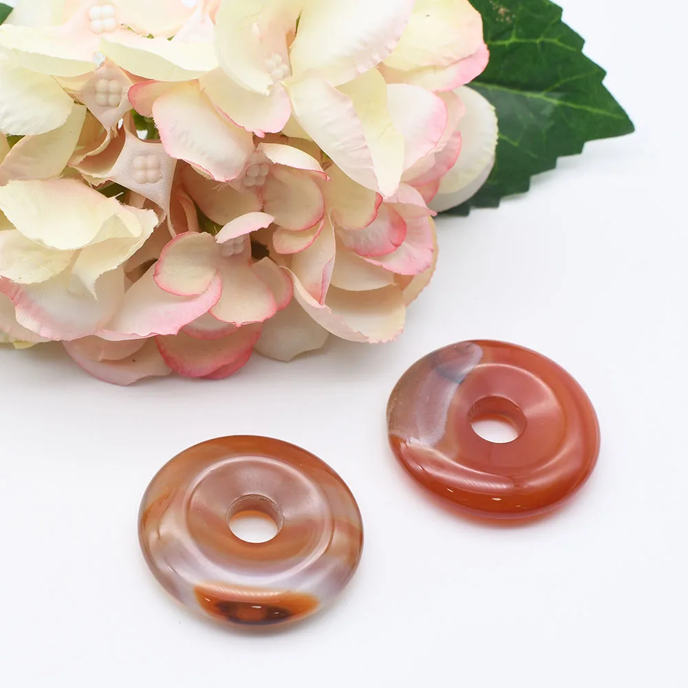 

10pcs/lot 49MM Smooth High Quality Round Brown Agate Round Pendant