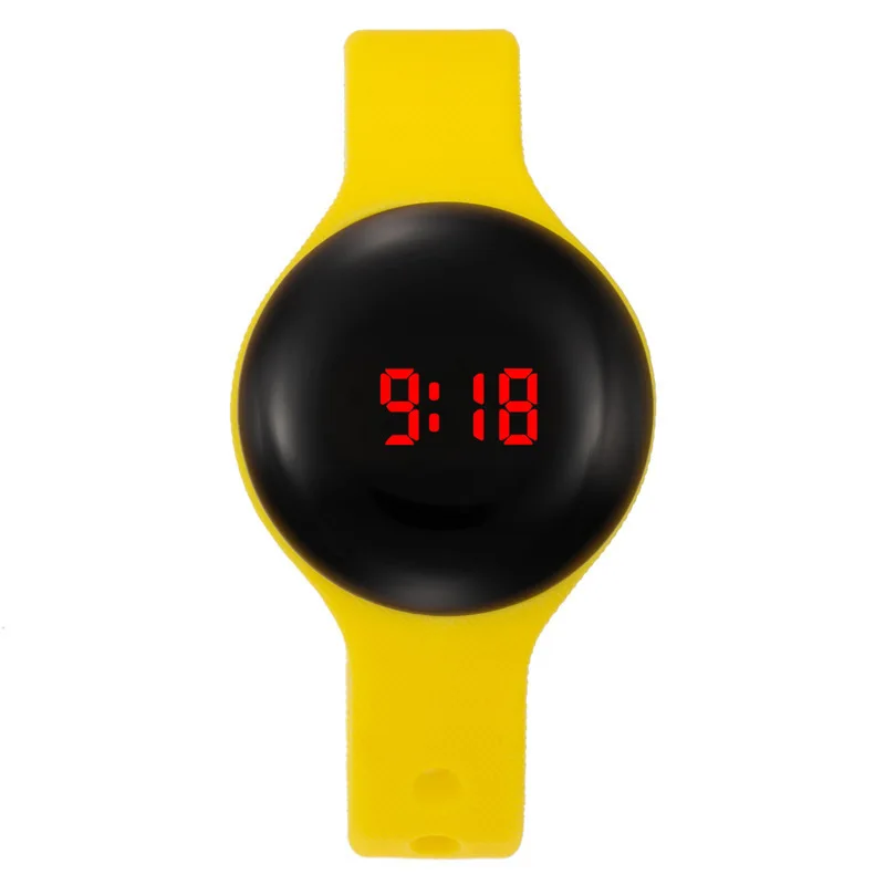 

Thermometer Student Watch New Round Led Real-time Temperature Measurement Electronic Watch Fashion Boys and Girls Watches