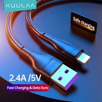 kuulaa usb cable for iphone charging cable 2 4a fast charger cable for iphone 12 11 pro max xs x 8 7 plus se usb cable data line