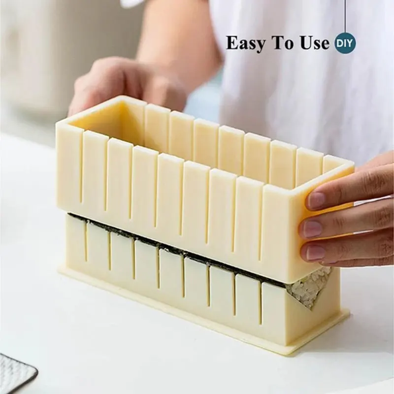 

10 Pcs DIY Sushi Maker Complete with Sushi Knife DIY Sushi Set Easy and Fun Sushi Rolls Heart Shape QP2