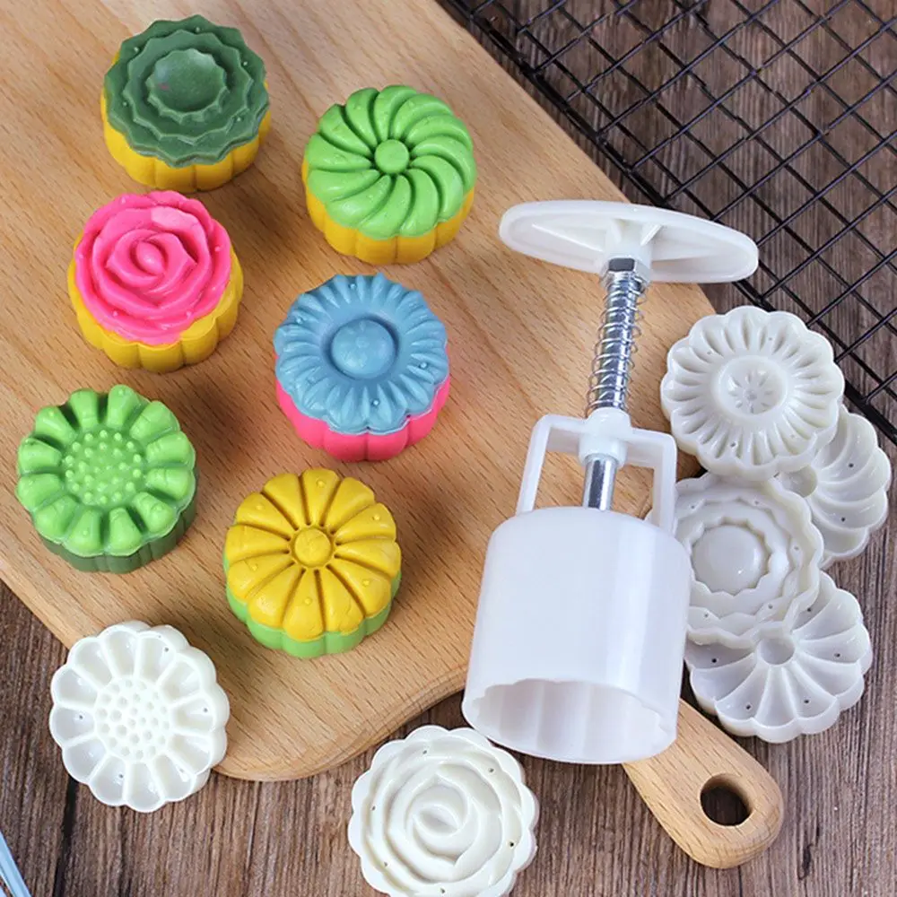 3D ручной пресс форма Луна для торта пластиковый сделай сам цветочный узор