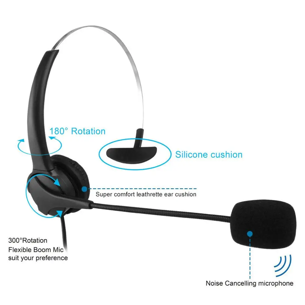 USB-микрофон с шумоподавлением одиночная гарнитура микрофоны наушники для