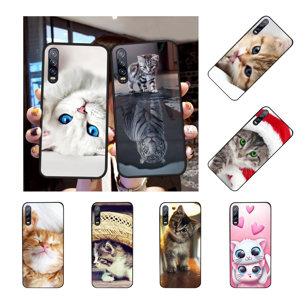 

NBDRUICAI Cute Pet Cat Black TPU Soft Phone Case Cover for Huawei Honor 10 9 8 8x 8c 9x 7c 7a Nova 3 3i Lite Y9 Y7 Y6