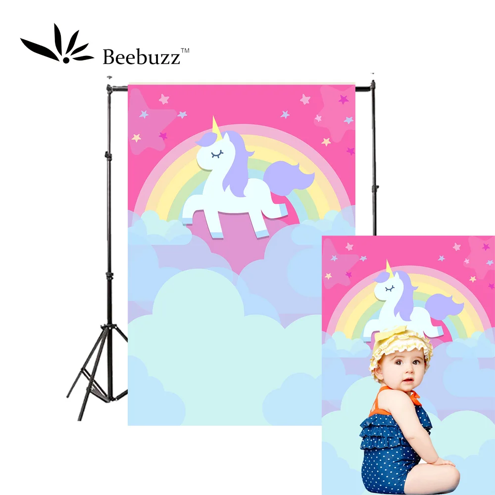 

Фон для студийной фотосъемки с изображением розового единорога