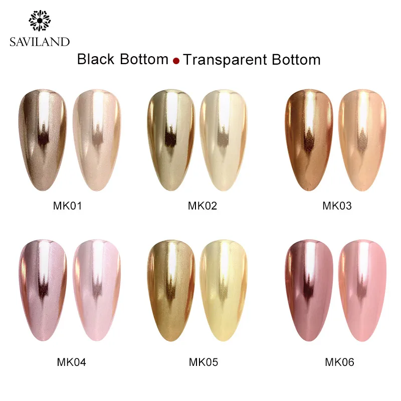 SAVILAND Bubble Nails розовое золото зеркальный порошок Волшебное зеркало блеск для