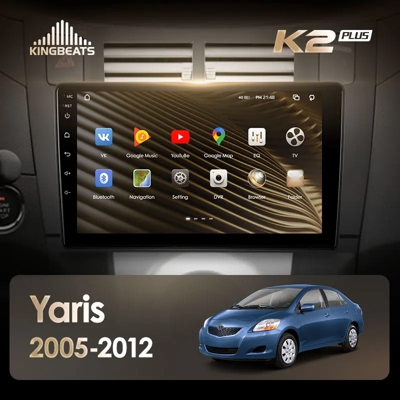 KingBeats штатное головное устройство For Toyota Yaris XP90 2005 - 2012 GPS Android 10 автомагнитола на