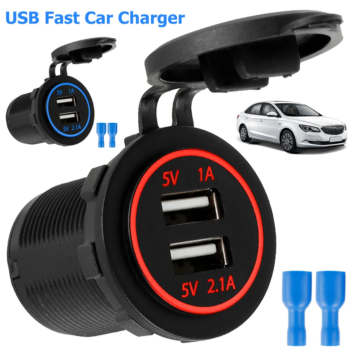 

Автомобильное зарядное устройство с USB-портом, а, 12 В/24 В