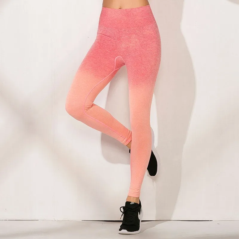 Эластичные штаны для йоги пуш-ап высокая талия спортивные Леггинсы бесшовные