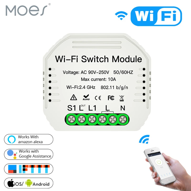 Умный выключатель света с поддержкой Wi Fi и управлением через