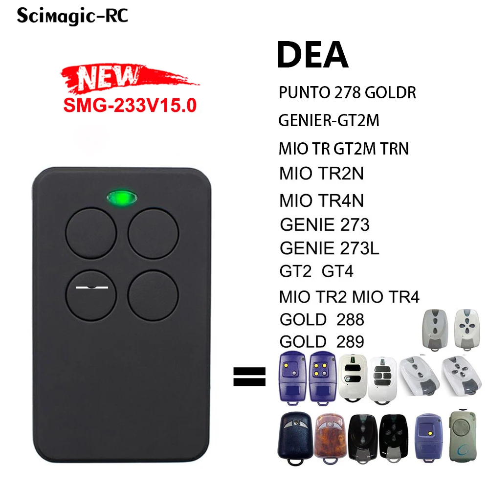 

Дистанционное управление гаражом DEA MIO TR4N TR2N 433 МГц, дистанционное управление воротами DEA GENIE273 433,92 МГц, командное управление гаражом, фиксированный непрерывный код