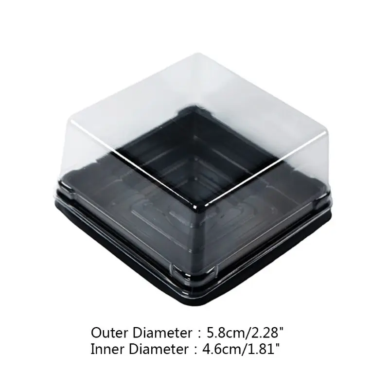 50 Pcs Mini Square Moon Cake Container Wedding Party Favor Boxes 50g Mooncake