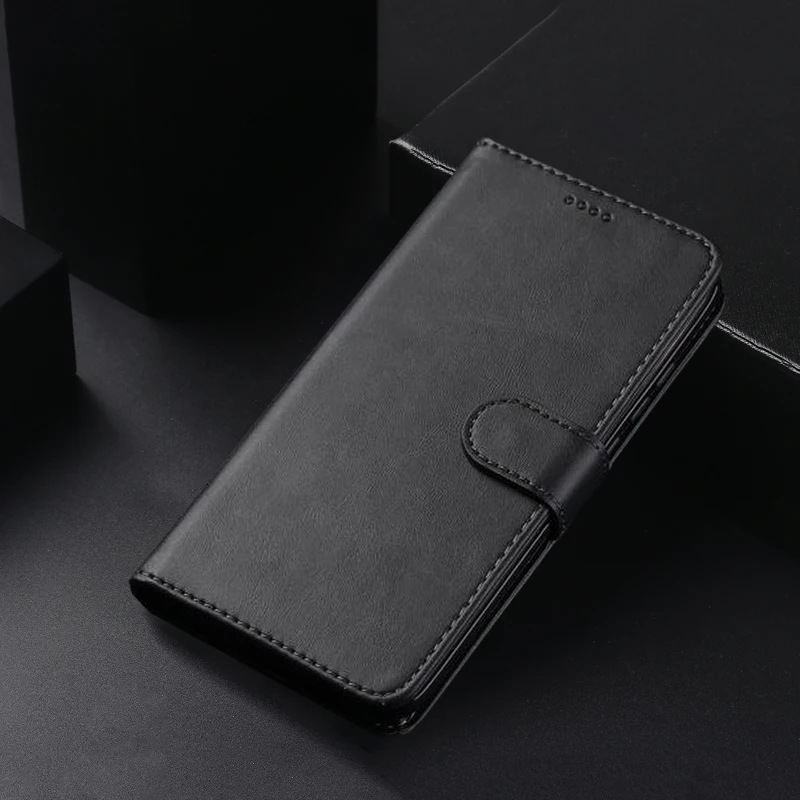 Black Чехол для Xiaomi Redmi Note 8 Pro, роскошный Винтажный чехол с магнитной застежкой и подставкой, кожаный чехол для телефона s для Xiomi Redmi Note 8 Pro - Цвет: Black