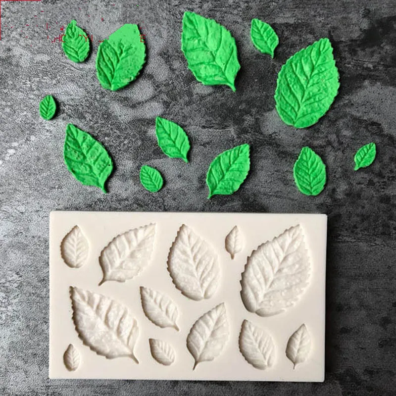 

1PCS Leaf Mold Silicone Fondant Cake Decorating Tools Chocolate Baking Mould 3D Sugarcraft Resin Clay Homemade Bakeware