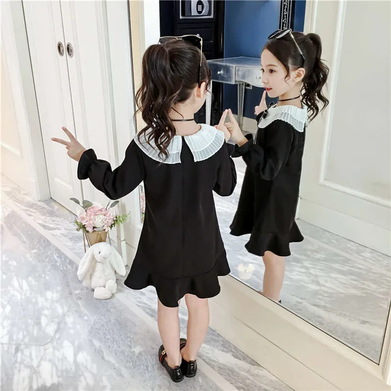 Новинка Платье для девочек Сезон весна-осень Детская одежда принцессы в