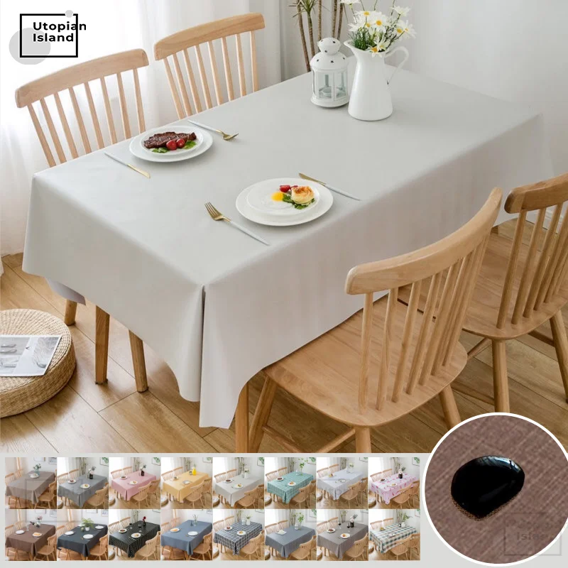 

Pvc Tablecloth For Table Rectangular Tablecloths Nappe De Table Oilcloth For Table Kitchen Solid Color Table Cover