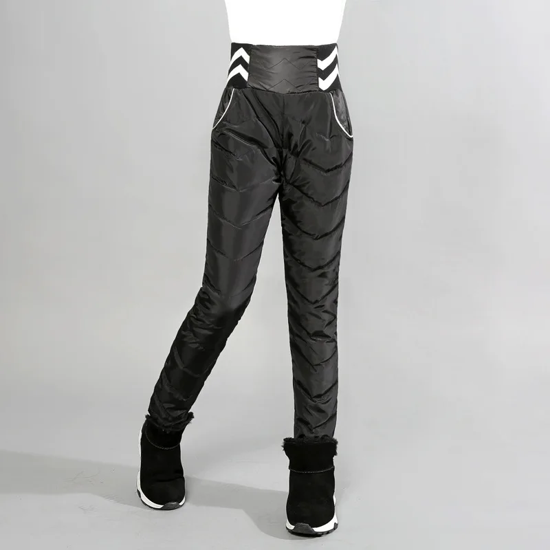 Зимняя плотная теплая облегающая Одежда для девочек длинные штаны на 90% пуху
