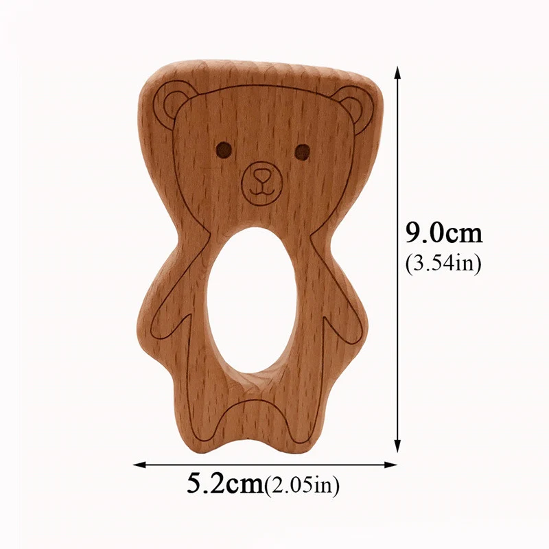 baby teether C853 Лидер продаж, детский Пищевой Деревянный прорезыватель, мультяшная собака в форме слона, Детские Прорезыватели для кормления, безопасные Прорезыватели для новорожденных, игрушки в подарок - Цвет: baby teether C853