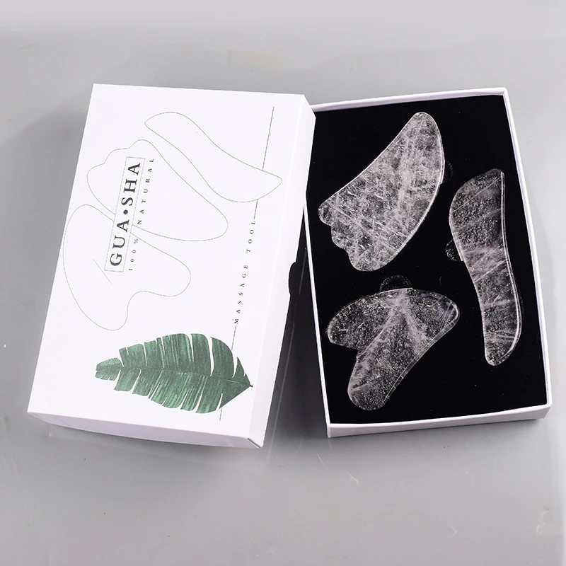 

Новая расческа камень кварц гуаша инструмент натуральный камень здоровье тела Набор инструментов со стразами спа Акупунктура искусственн...