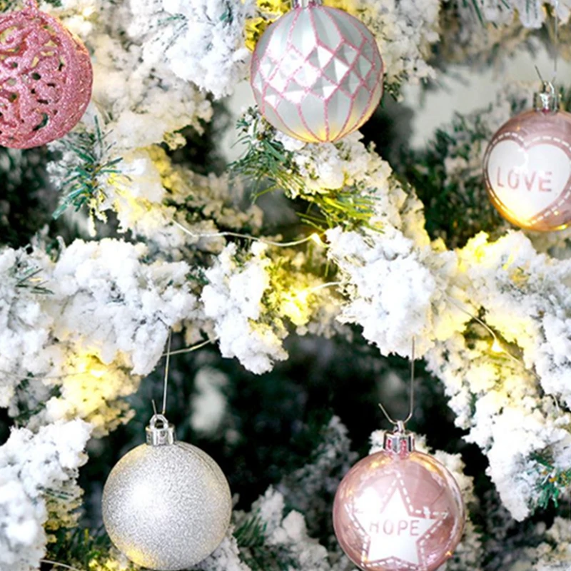 6 см 20 шт Рождественская коробка с шариками упаковка небьющиеся игрушки для