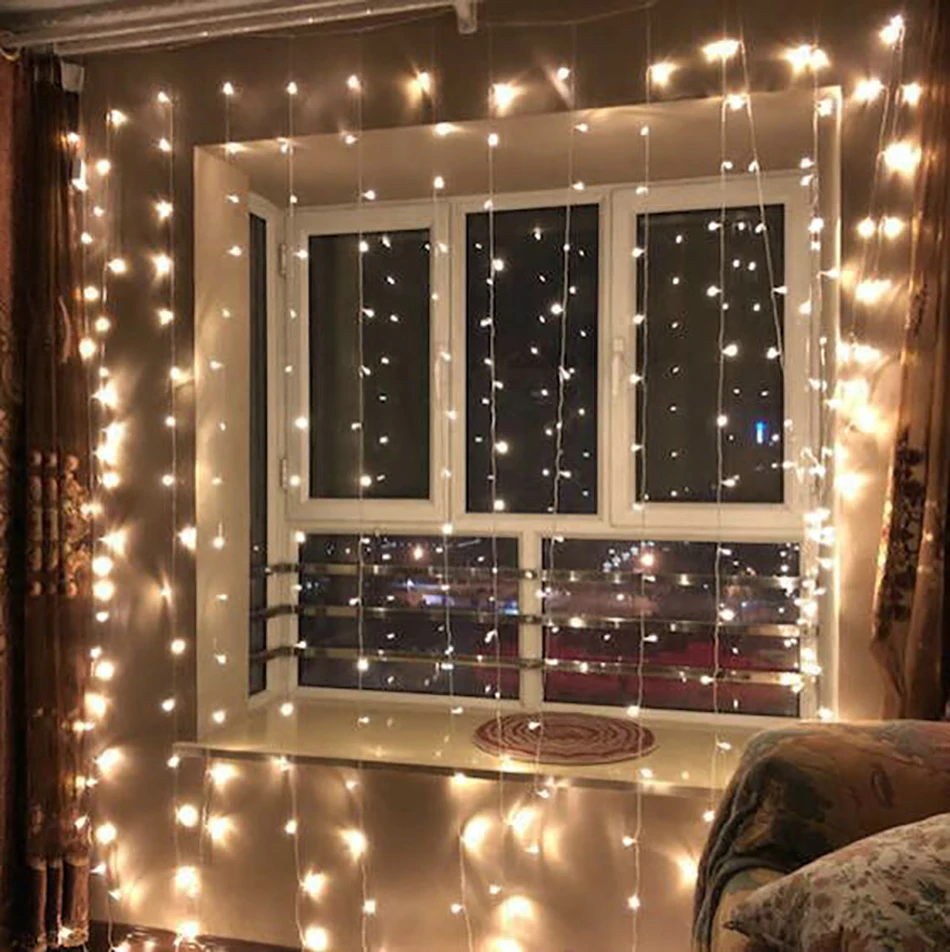 СВЕТОДИОДНАЯ Гирлянда для помещений светодиодная занавеска водонепроницаемая