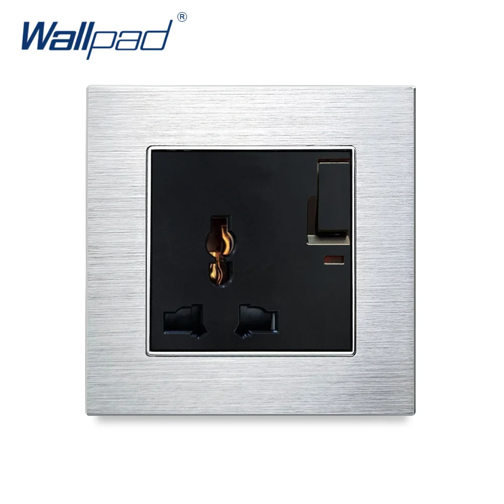 Универсальная 3-контактная розетка с 1 переключателем Wallpad роскошная настенная