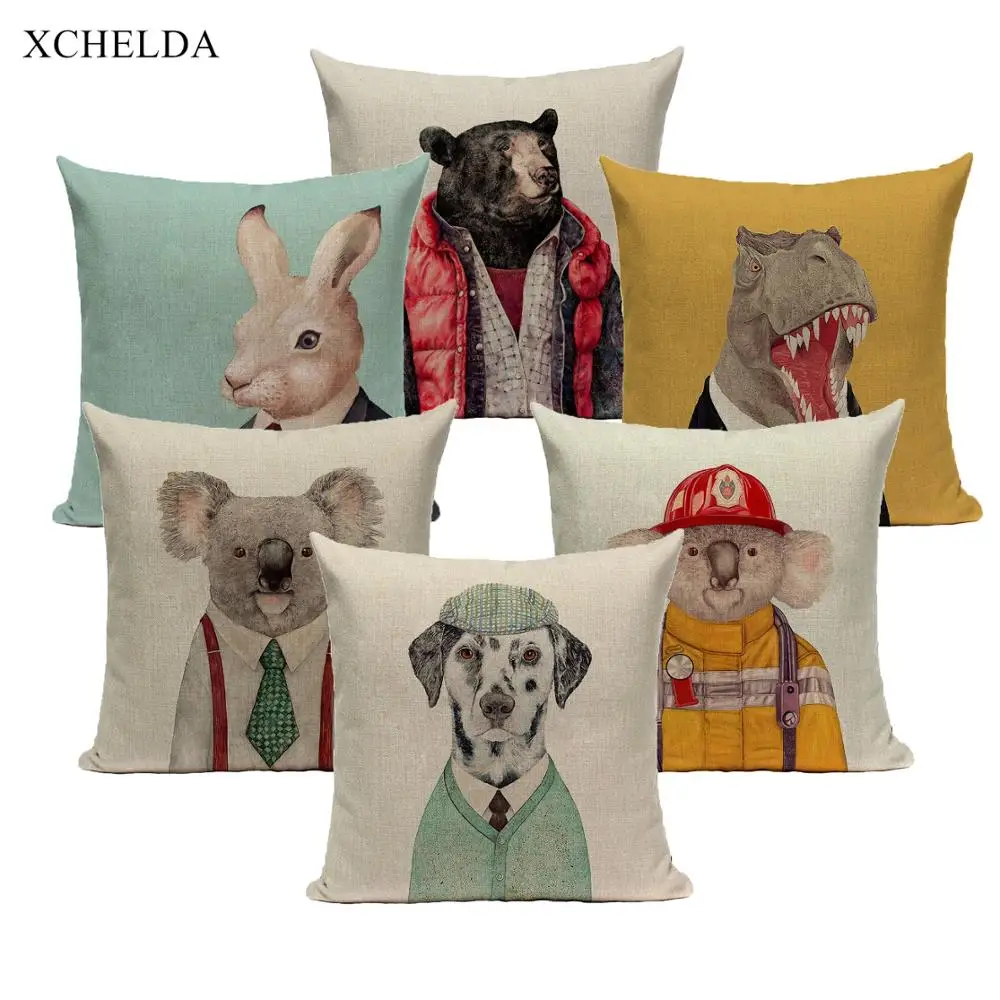 Наволочка в виде животного наволочки Забавный дизайнерский милый кролик лошадь