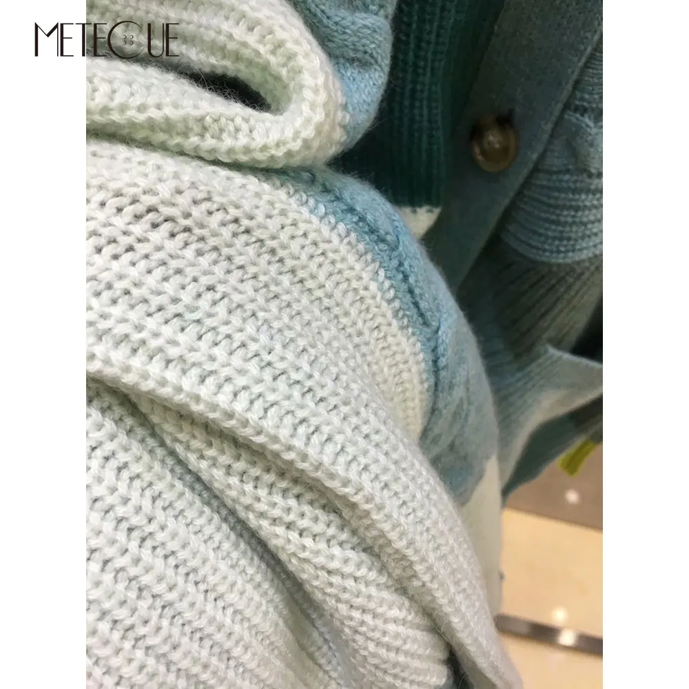 100% кашемировые длинные женские свитера 2019 осень зима Модные Цветные Лоскутные с