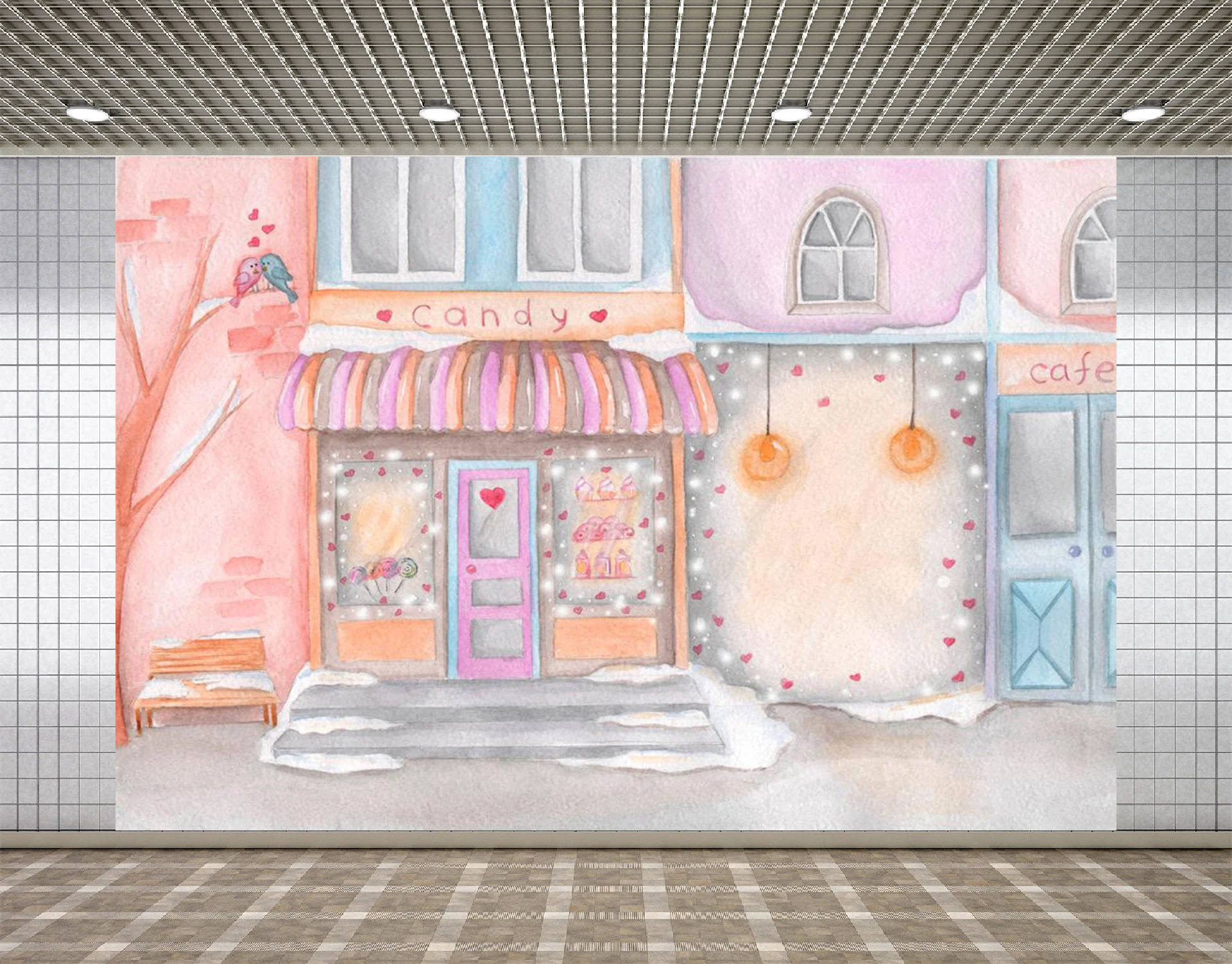 

Lyavshi candy bar backdrop ice cream parlor sweet shop birthday baby shower photo background photography photozone photocall