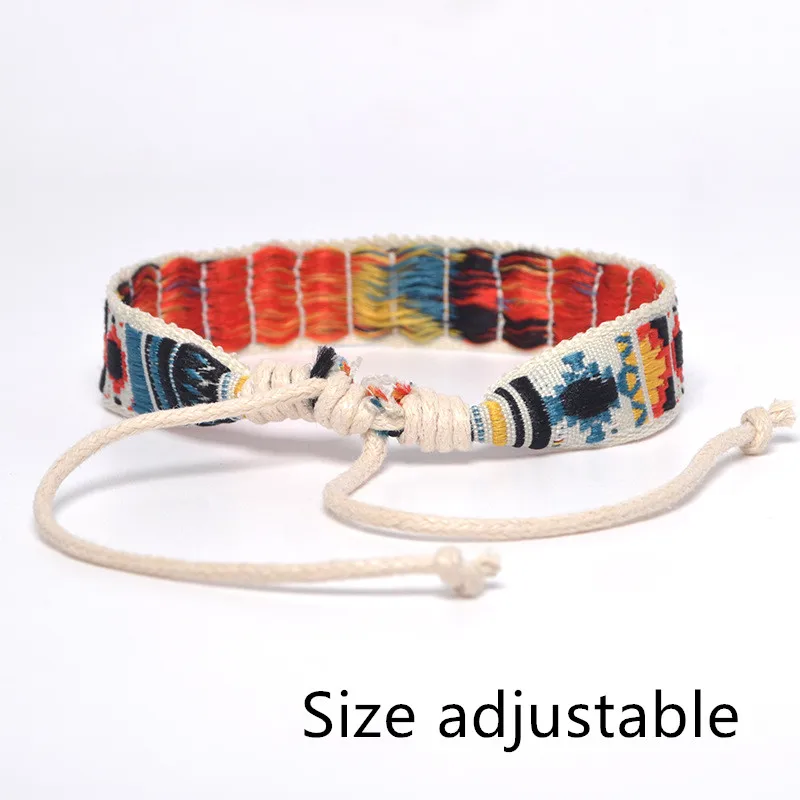 

Bohemia Style Weave Rope Friendship Bracelets For Woman Men Cotton Handmade Charm Bracelet & Bangles Ethnic Jewelry Gifts
