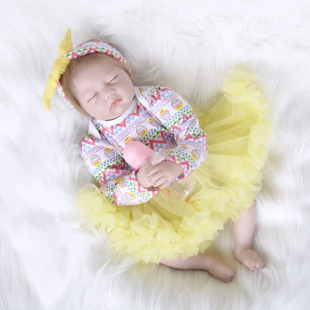 22 &quotBebe Reborn Dolls De Silicone Girl Body 55 см кукла игрушки для девочек Boneca Baby Bebe лучшие подарки