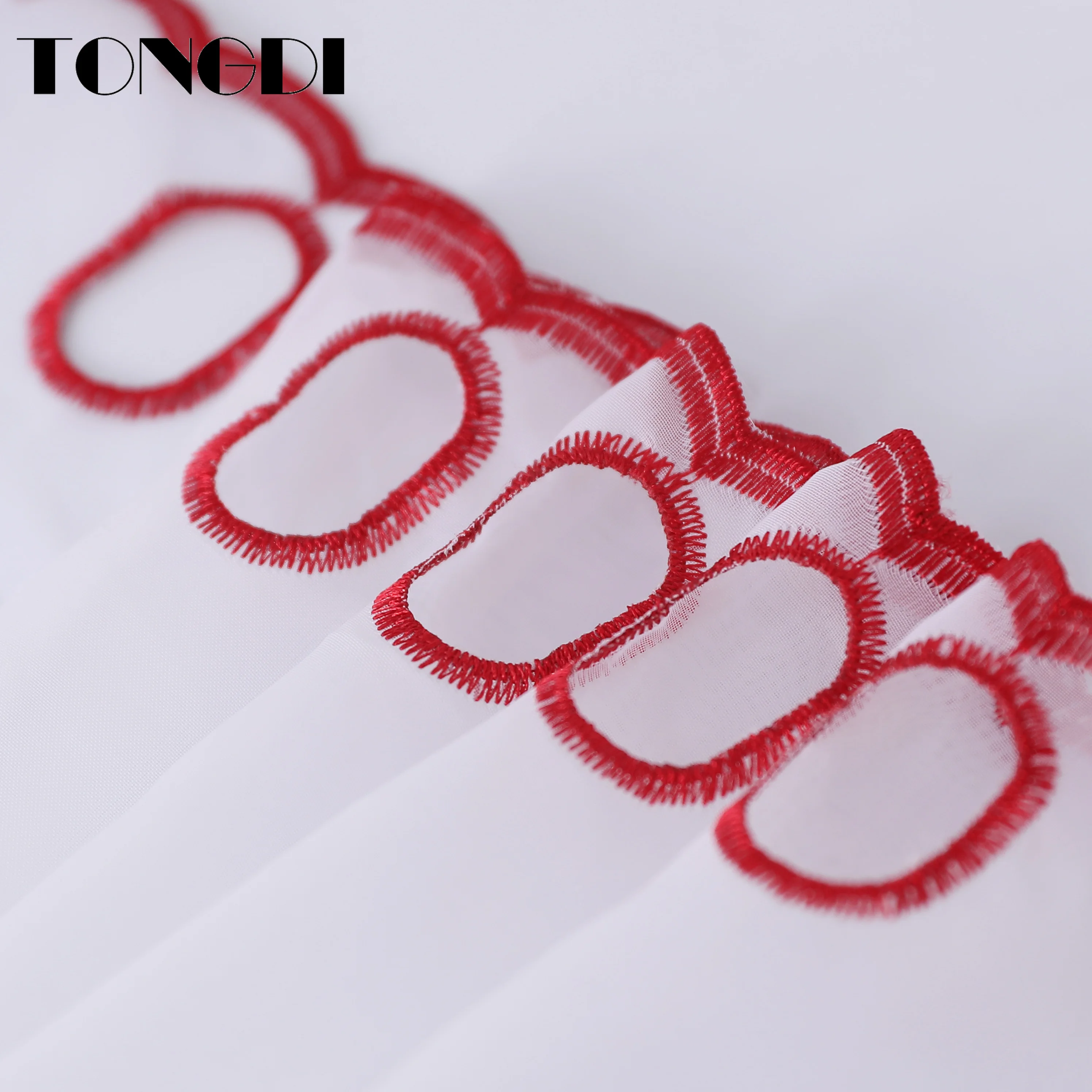 TONGDI кухонные шторы пасторальное фруктовое кафе красивая вышивка тюль декор для