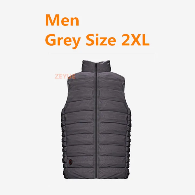 Men Grey 2XL Xiaomi Cottonsmith Графеновый умный терморегулирующий пуховый жилет с 4 передачами для мужчин и женщин, теплая одежда - Цвет: Men Grey 2XL