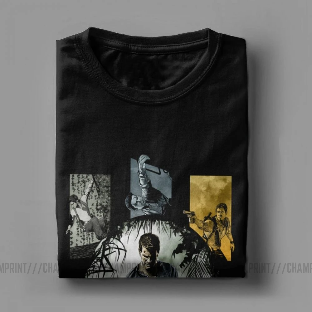Мужская футболка Enjoystick Uncharted из чистого хлопка с коротким рукавом и круглым
