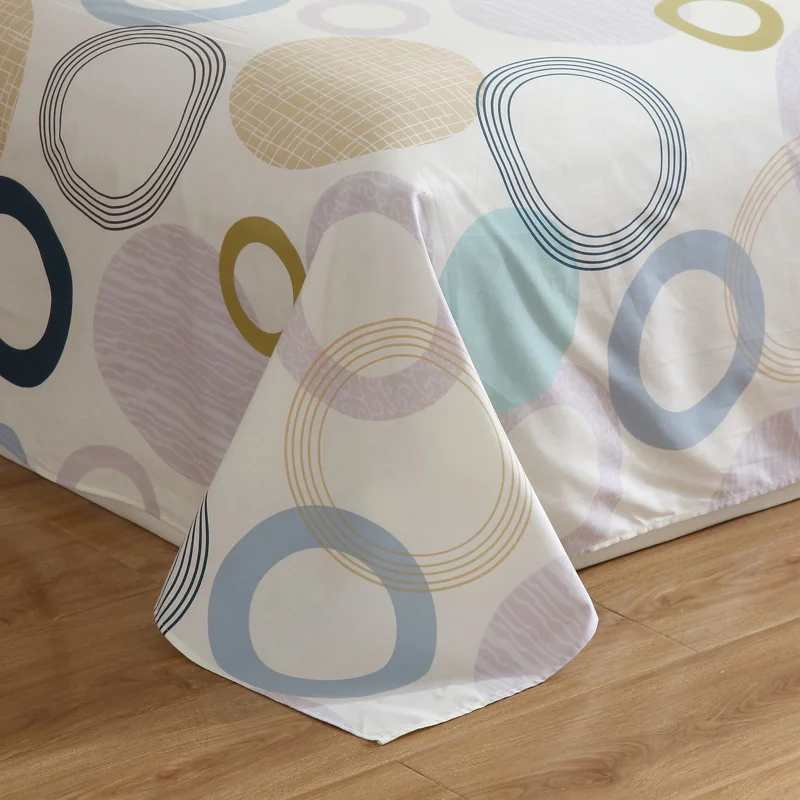 

100%cotton Flat Sheet Men Women Children Bedding Include Bed Flat Sheet Pillowcase Twin Full Queen King Size Simple Bedspread