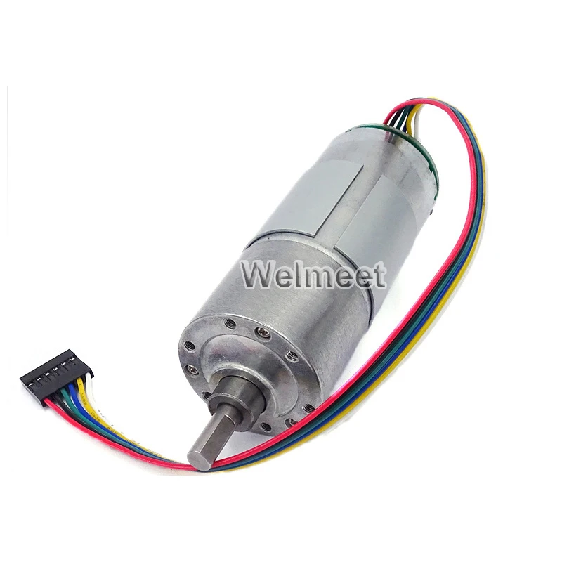 Редукторный двигатель с большим крутящим моментом и кодовым диском 1 шт. 12 В 24