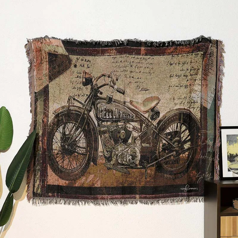 Nordic Knitted Couch Armchair Tassels Blanket Pet Dog Sleeper Sofa Mattress Protector Plaid Coverlet