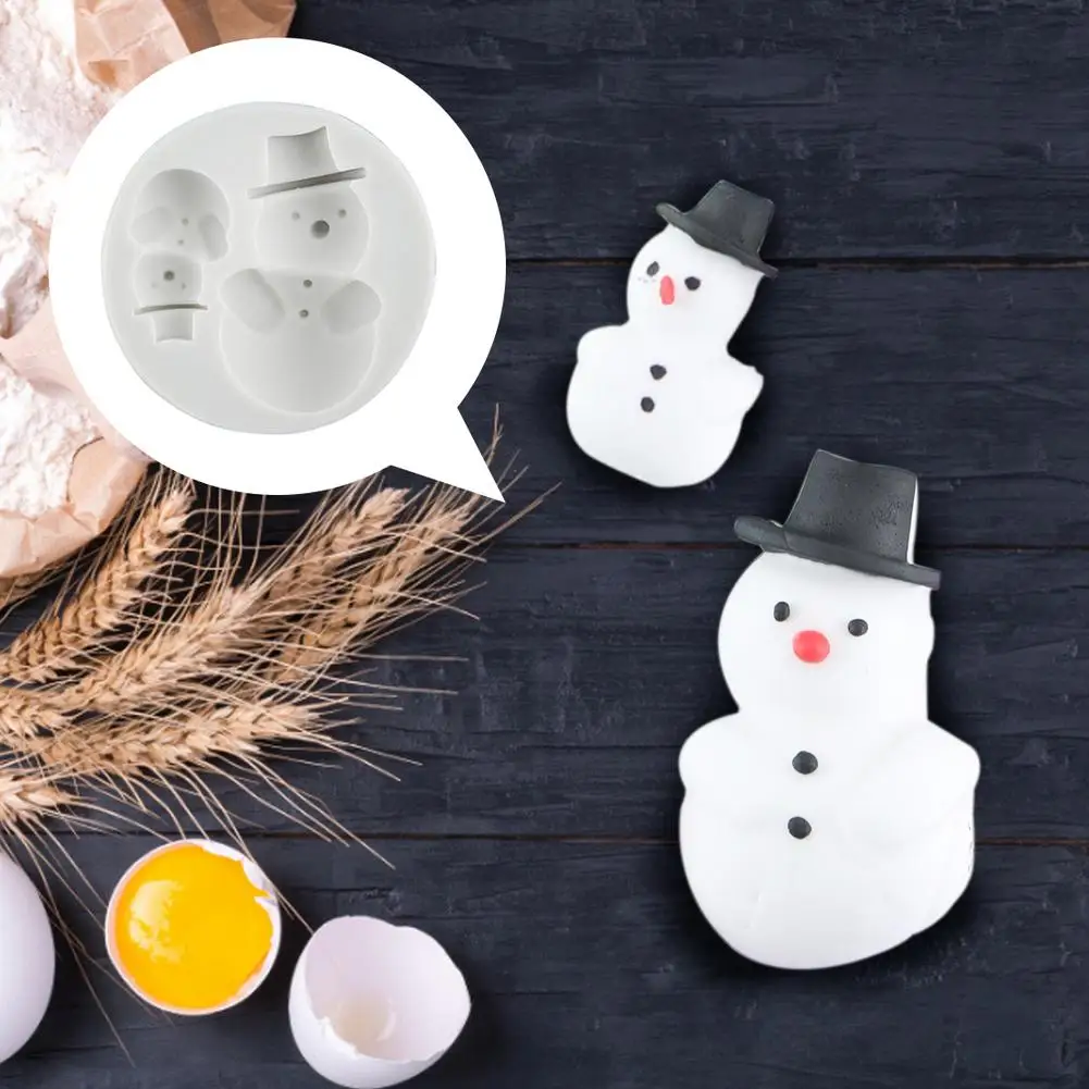 Рождественская тема силиконовая форма Рождественский снеговик для сыра мусс